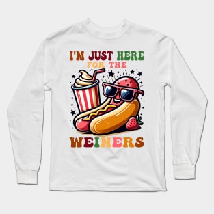 I'm Just Here For The Weiners Funny Hotdog Long Sleeve T-Shirt